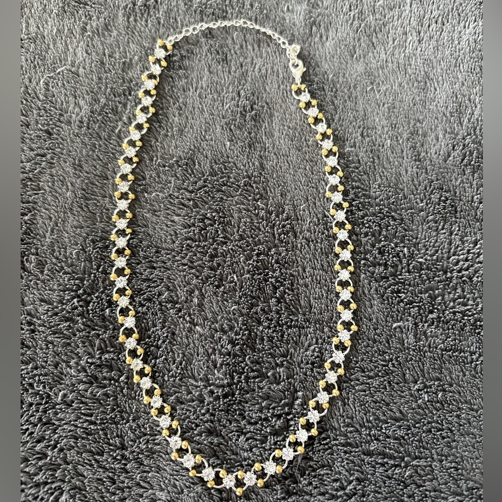 2/$20 Elegant rhinestone and Gold Beaded Necklace